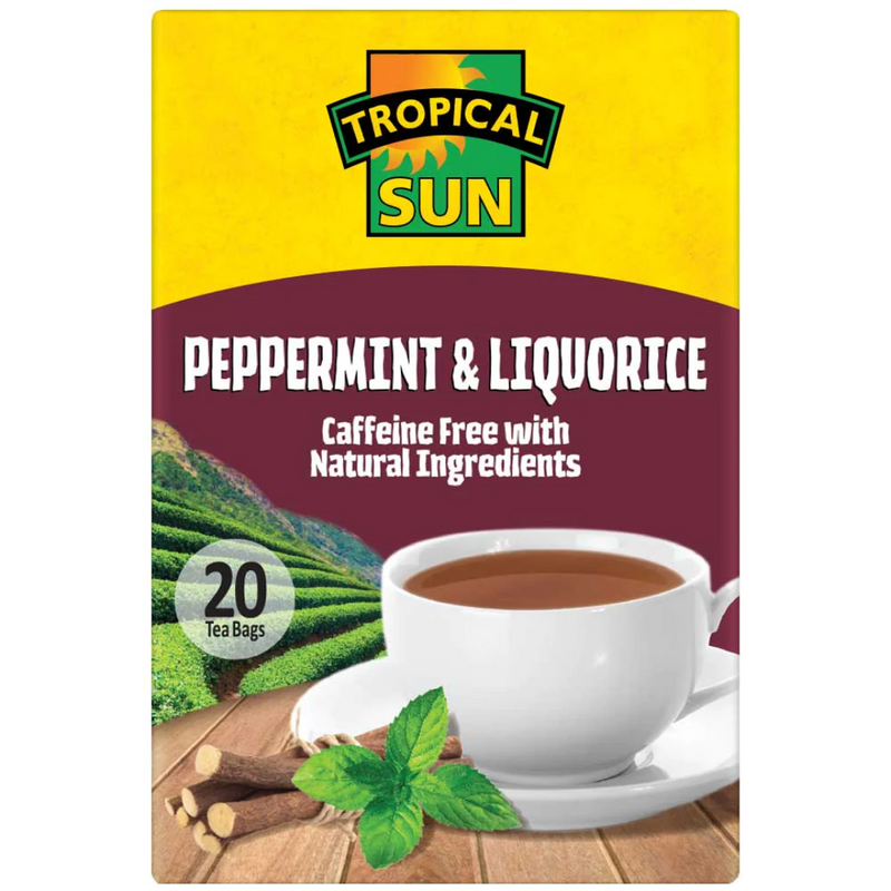 Tropical Sun Peppermint & Liquorice Tea 36 x 30g | London Grocery