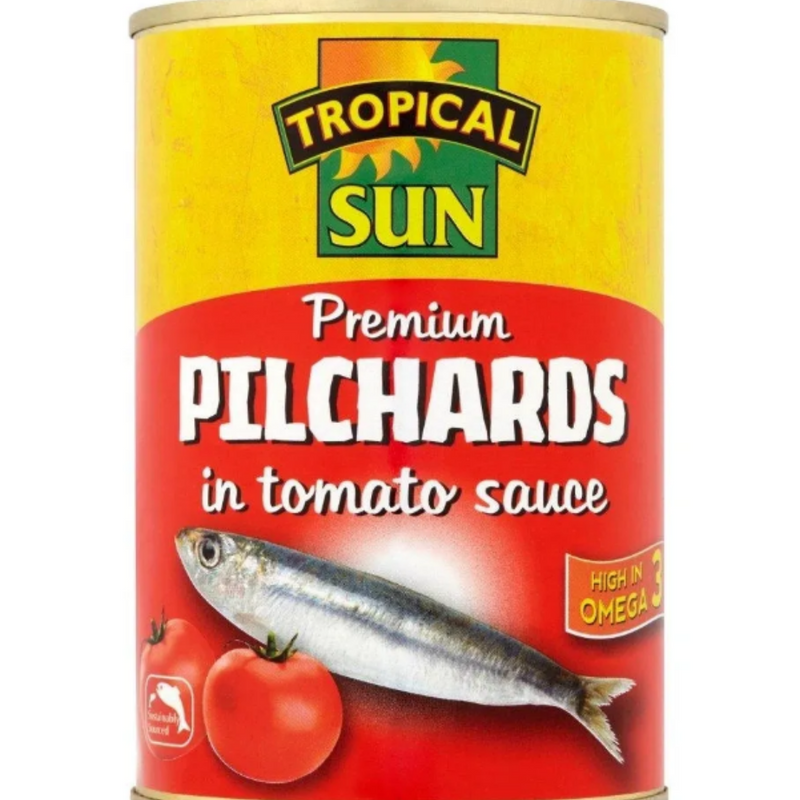 Tropical Sun Pilchards in Tomato Sauce 24 x 425g | London Grocery