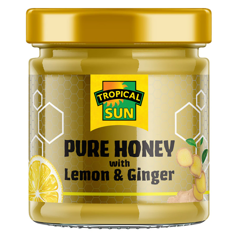 Tropical Sun Pure Honey with Lemon & Ginger 6 x 250g | London Grocery