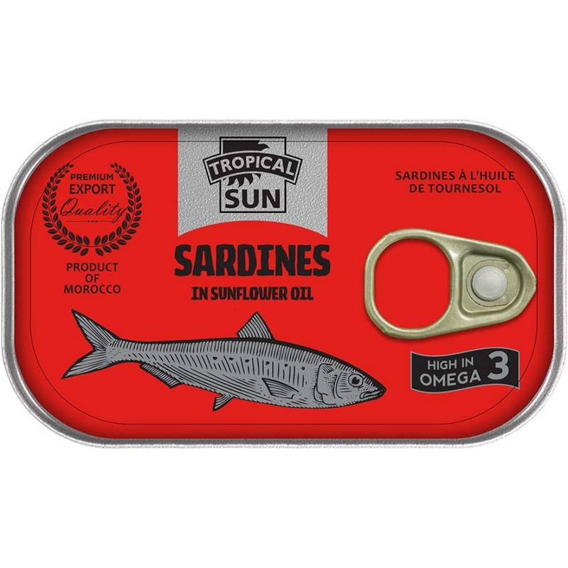 Tropical Sun Sardines in Sunflower Oil 12 x 125g | London Grocery