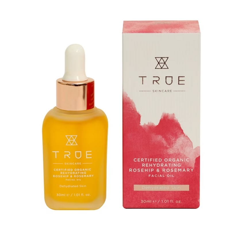 True Skincare Organic Rehydrating Rosehip & Rosemary Facial Oil 30ml | London Grocery