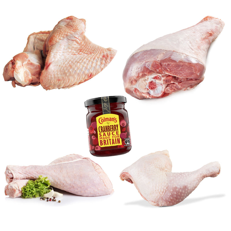 Turkey Feast Box | 5 Ingredients | Carrot |Drumstick | Mince | Leg | Cranberry Sauce | London Grocery