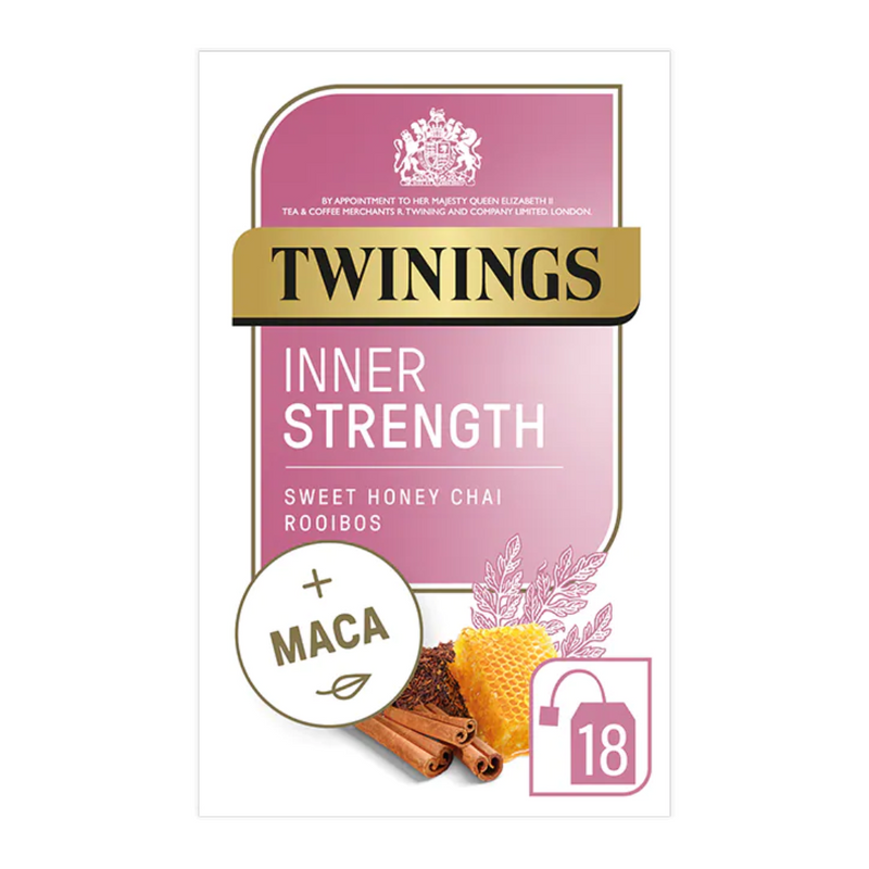 Twinings Adaptogens Inner Strength with Honey, Rooibos & Maca Root 18 Tea Bags | London Grocery