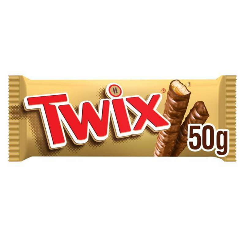 Twix Chocolate Biscuit Twin Bars 50g -London Grocery