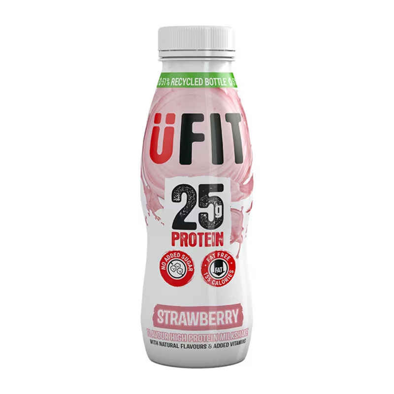 UFIT 25g High Protein Shake Drink Strawberry 330ml | London Grocery