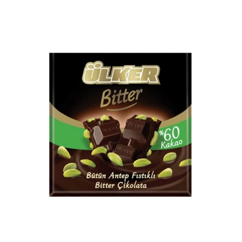 Ulker Dark Chocolate With Whole Pistachios 70Gr-London Grocery
