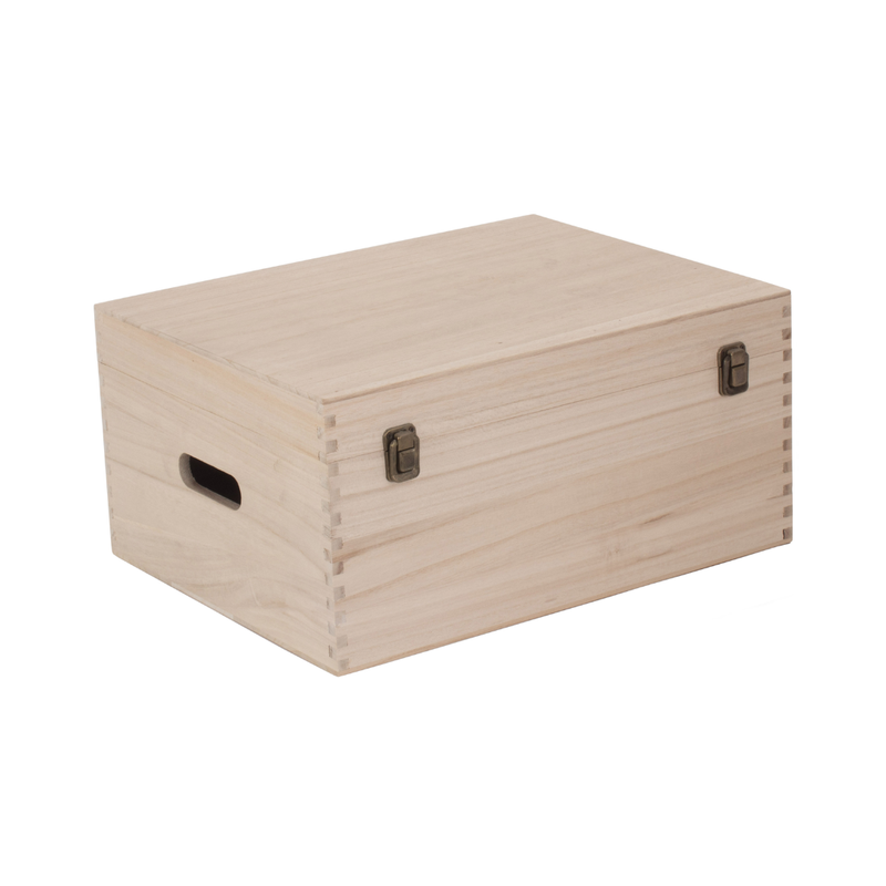 16" Unvarnished Wooden Box | London Grocery