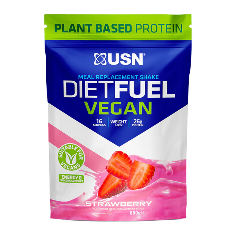 USN Diet Fuel Vegan Meal Replacement Shake Strawberry 880g | London Grocery