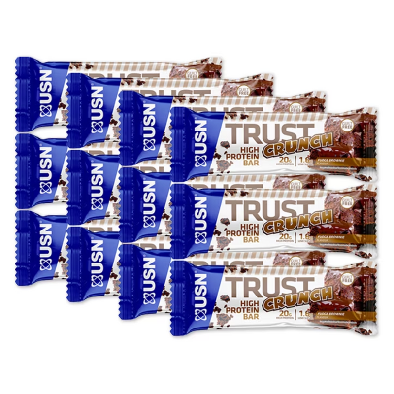 USN Trust Crunch Protein Bar Fudge Brownie 12x60g | London Grocery