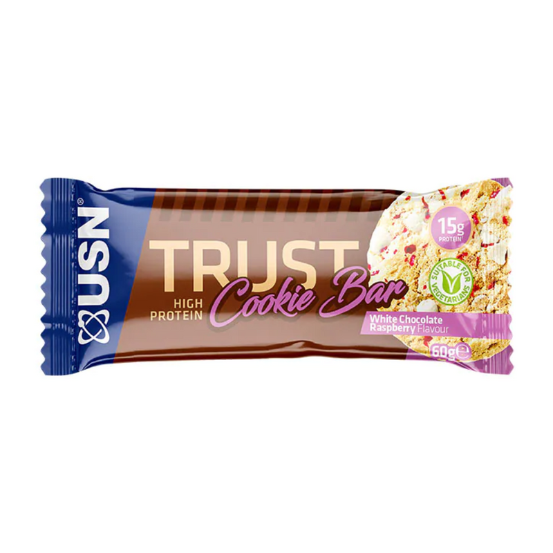 USN Trust White Chocolate & Raspberry Cookie Bar 60g | London Grocery