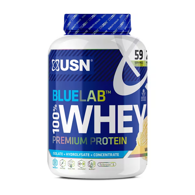 USN Blue Lab Whey Premium Protein Powder Vanilla 2kg | London Grocery