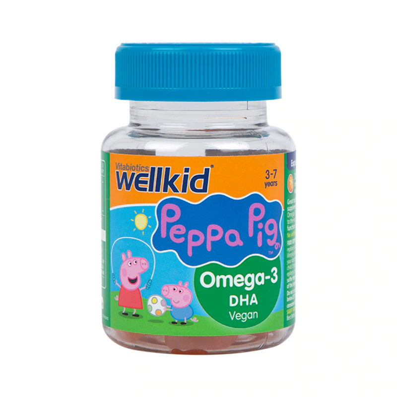 Vitabiotics Wellkid Peppa Pig Omega 3 Orange Flavour 30 Jellies | London Grocery