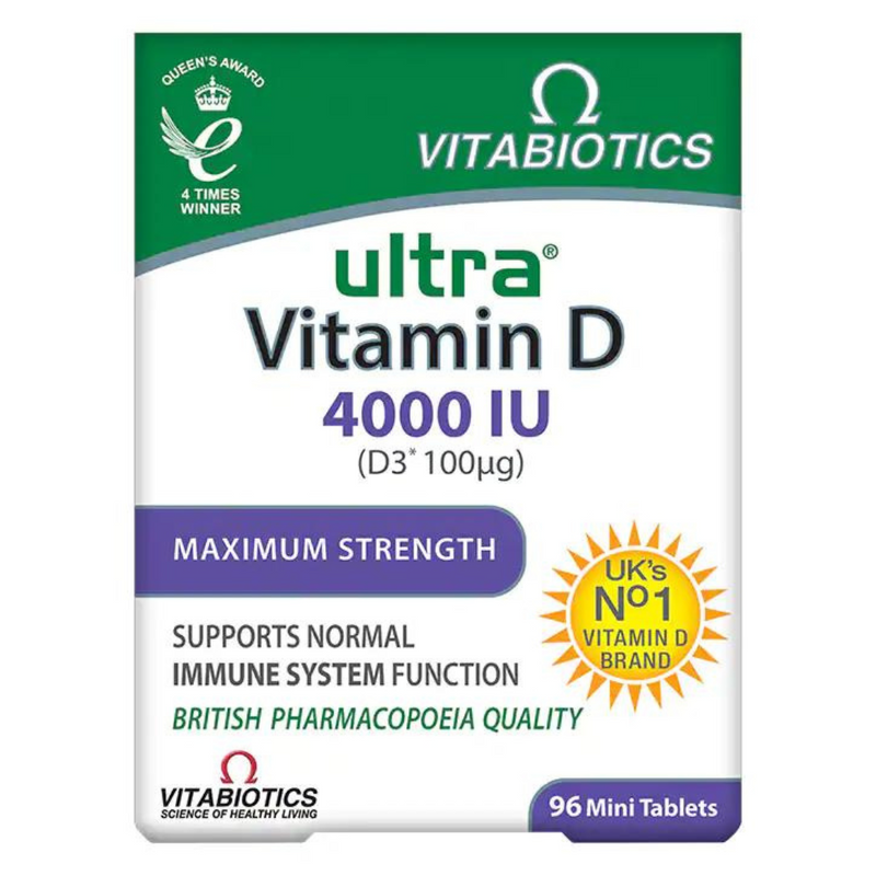 Vitabiotics Ultra Vitamin D3 4000IU 96 Tablets | London Grocery