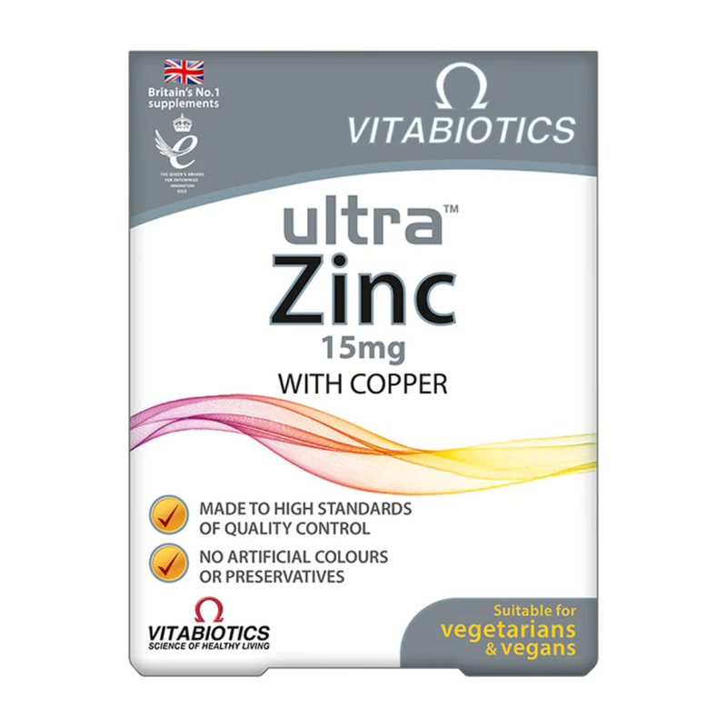Vitabiotics Ultra Zinc 15mg with Copper 60 Tablets | London Grocery