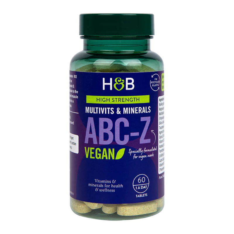 Holland & Barrett High Strength ABC to Z Vegan Multivitamins 60 Tablets | London Grocery