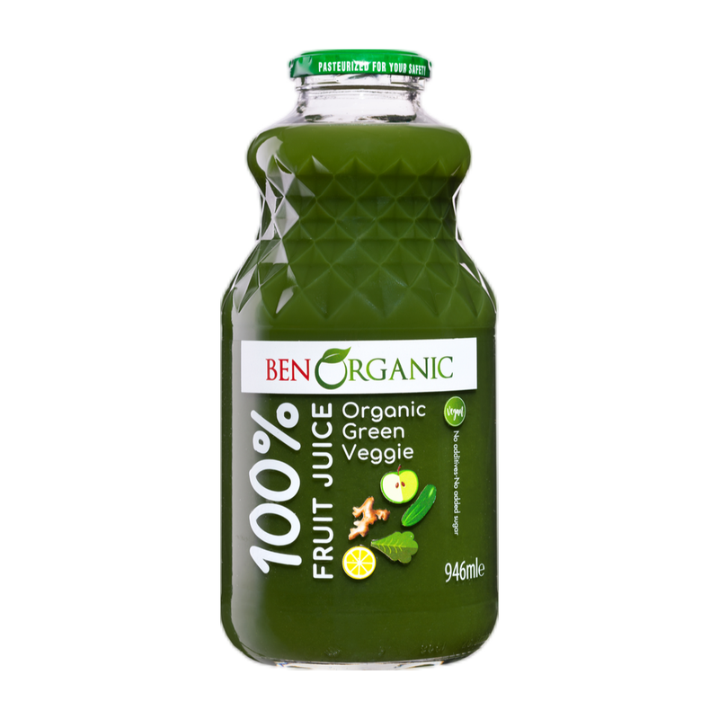 BenOrganic 100% Green Veggie Juice 946ml -London Grocery