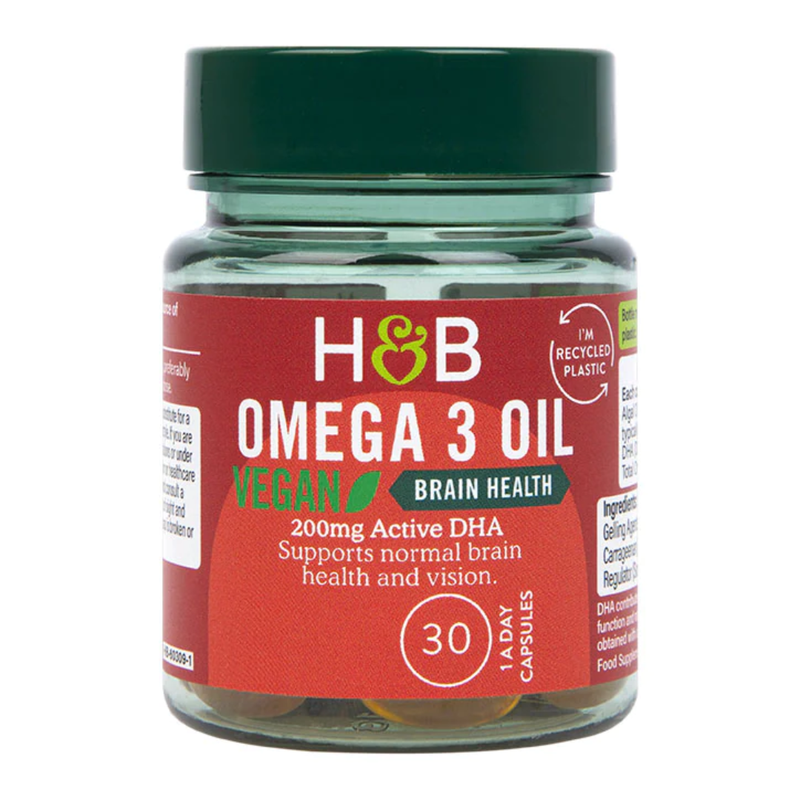 Holland & Barrett Vegan Omega 3 Oil 500mg 30 Capsules | London Grocery