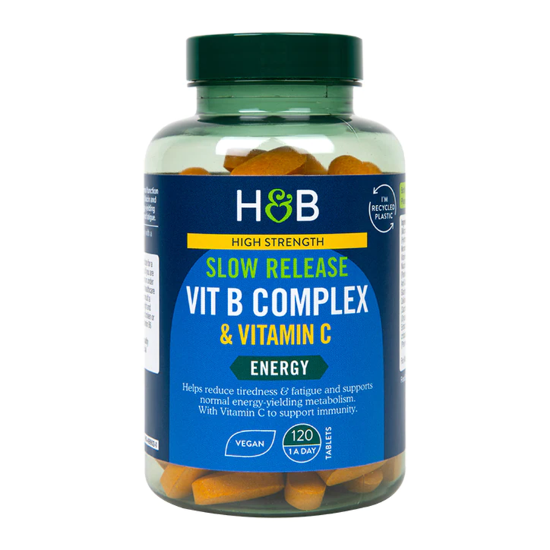 Holland & Barrett Super Strength Complete Vit B Complex + Vitamin C 120 Tablets | London Grocery