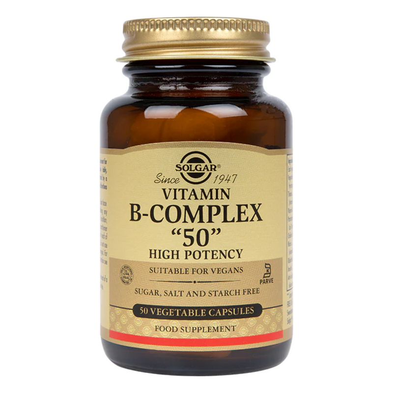 Solgar Vitamin B-Complex "50" High Potency 50 Vegi Capsules | London Grocery