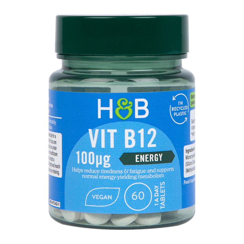Holland & Barrett Vitamin B12 100ug 60 Tablets | London Grocery