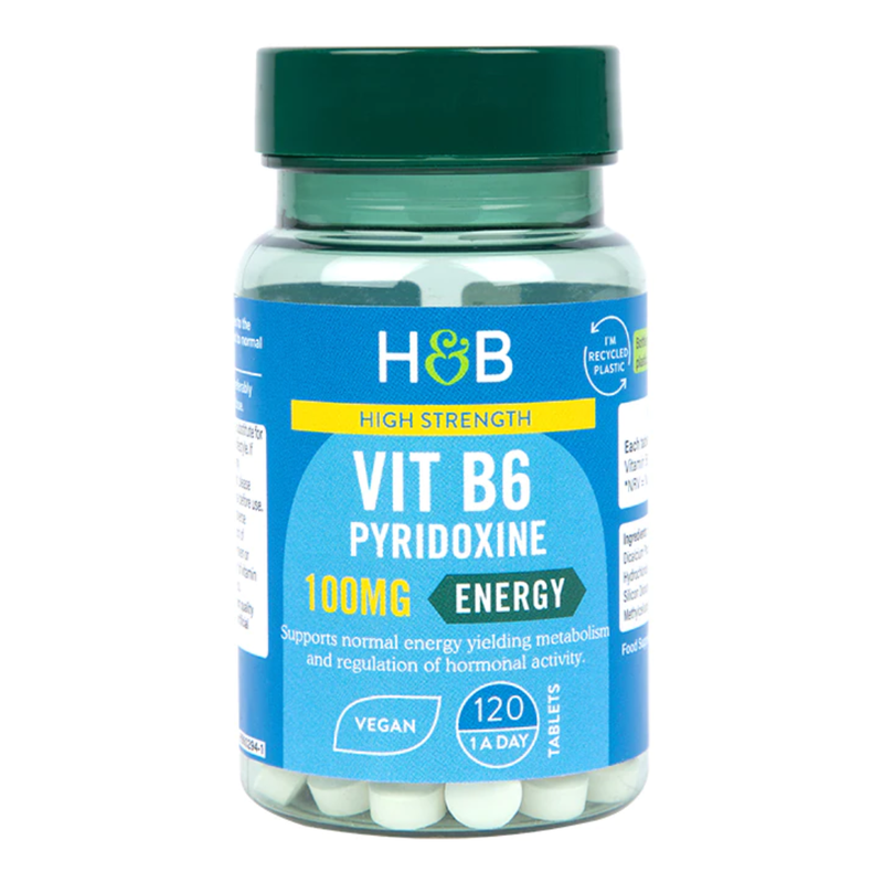 Holland & Barrett High Strength Vitamin B6 + Pyridoxine 100mg 120 Tablets | London Grocery