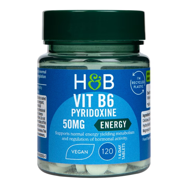 Holland & Barrett Vitamin B6 + Pyridoxine 50mg 120 Tablets | London Grocery