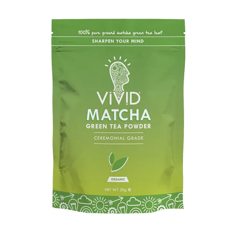 Vivid Organic Matcha Green Tea Powder 30g Pouch | London Grocery