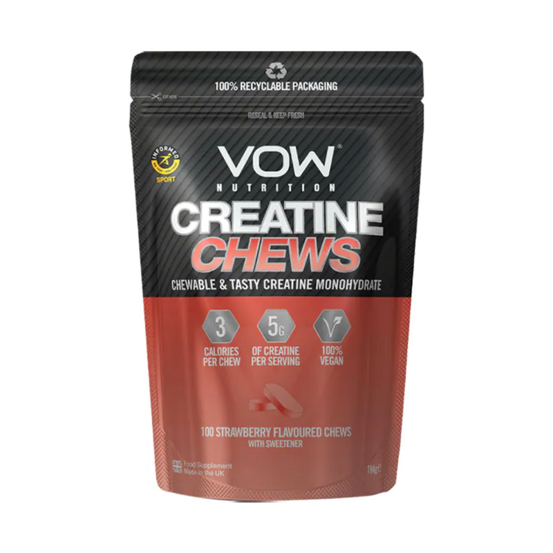 VOW Nutrition Creatine Chews Strawberry 100 Chews | London Grocery