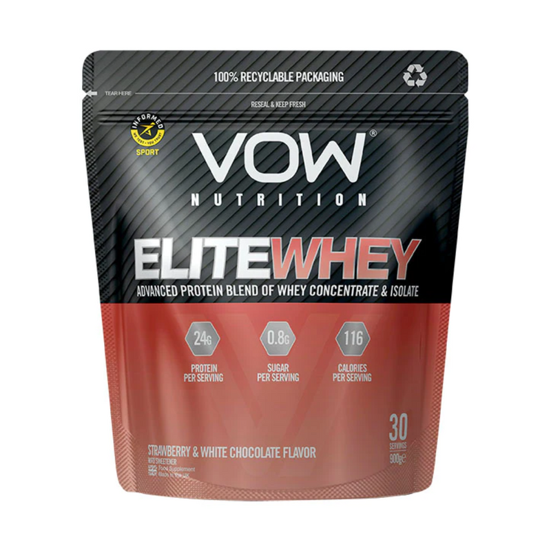 Vow Nutrition Elite Whey White Chocolate & Strawberry 900g | London Grocery
