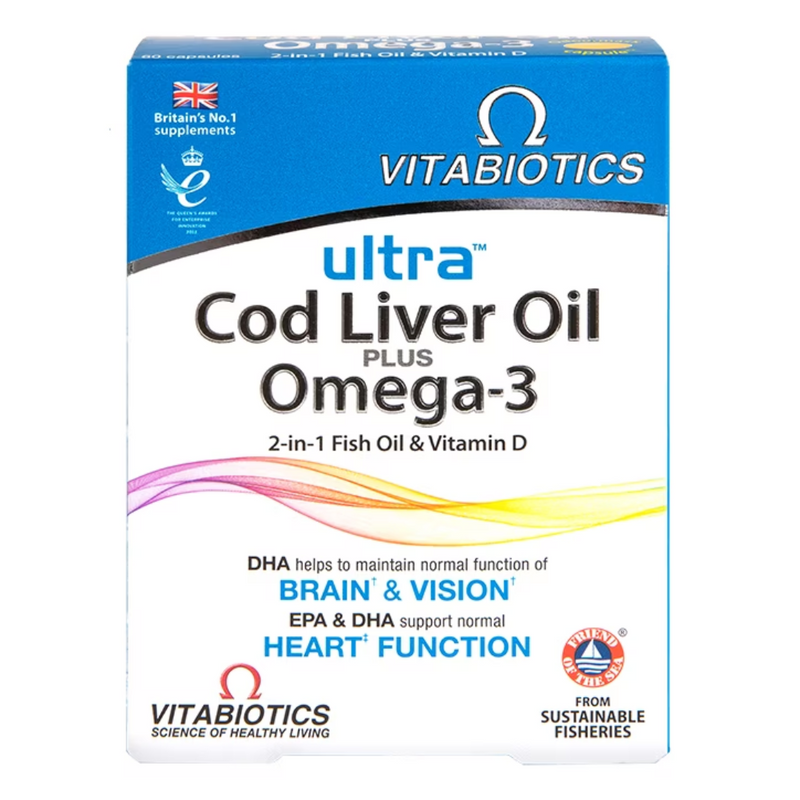 Vitabiotics Ultra Cod Liver Oil 60 Capsules | London Grocery