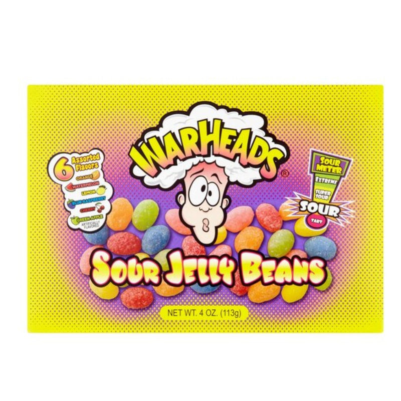 Warheads Sour Jelly Beans Assorted Flavours 113gr-London Grocery