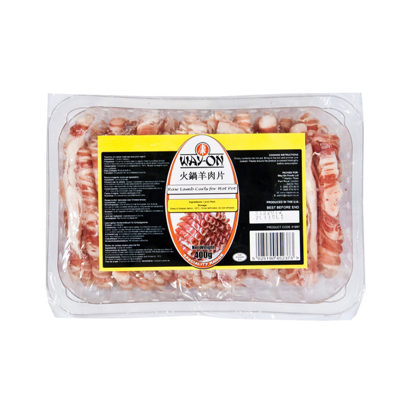 Way On Frozen Sliced Lamb For Hot Pot 400Gr-London Grocery