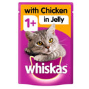 Whiskas Adult 1+ Wet Cat Food Pouches Chicken in Jelly 100g - London Grocery