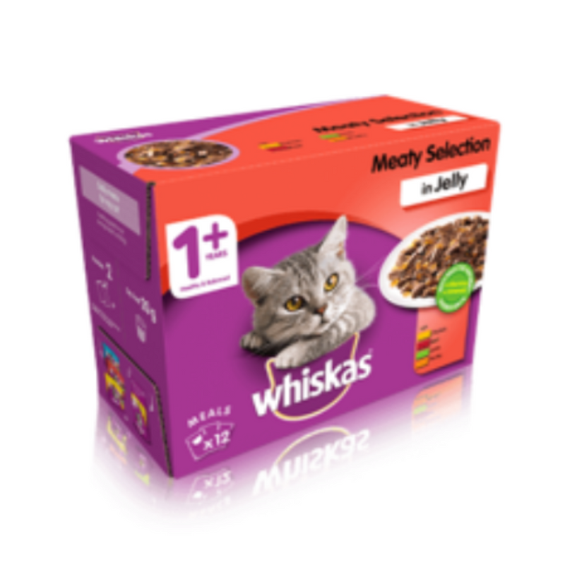 Whiskas Adult Wet Cat Food Pouches Meaty Selection in Jelly - London Grocery