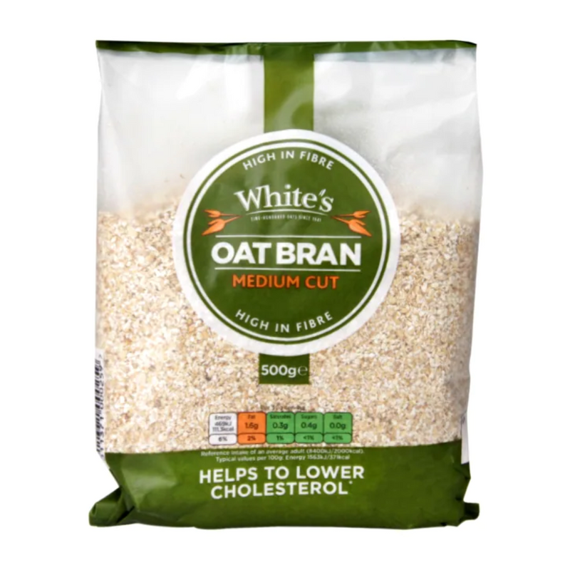 Whites Oat Bran Medium 500g | London Grocery