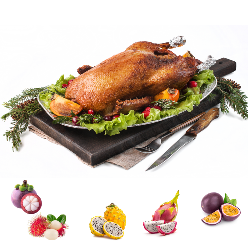 Freshly Frozen Whole British Goose with Exotic Fruits Christmas Hamper Gift Box-London Grocery
