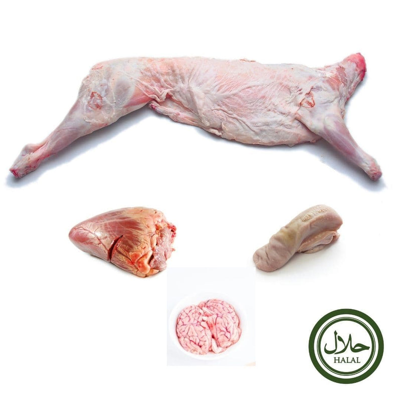 Halal Grass Fed Fresh Whole Lamb with Offal Parts ~15kg - London Grocery