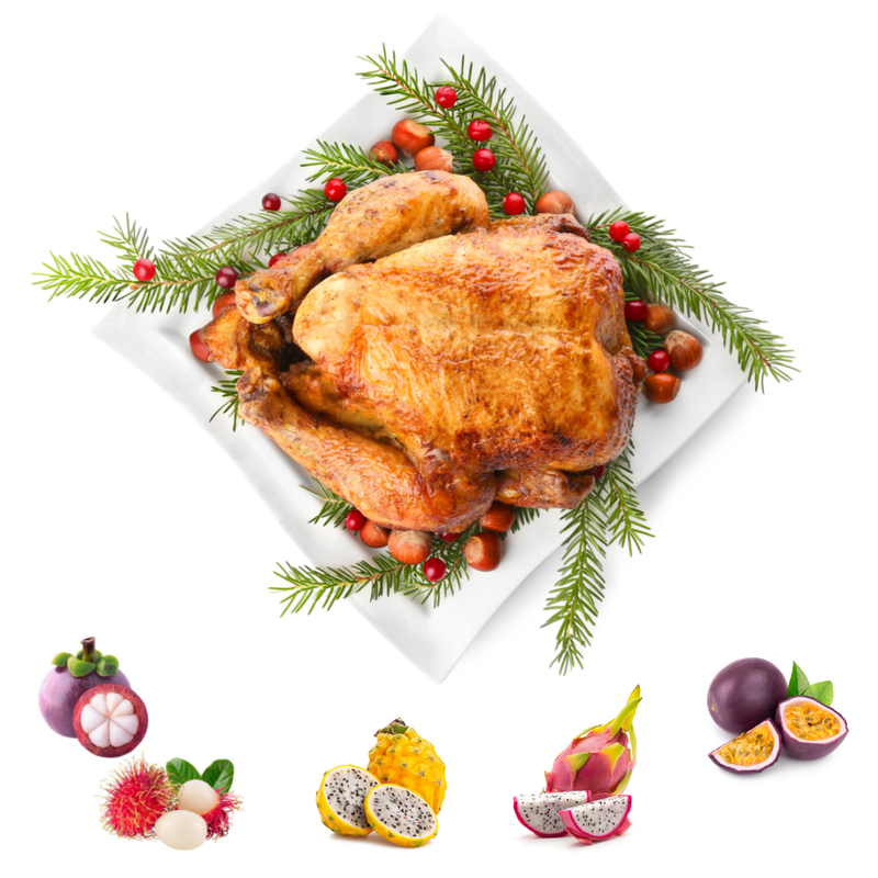 British Whole Turkey with Exotic Fruits Christmas Hamper Gift Box-London Grocery
