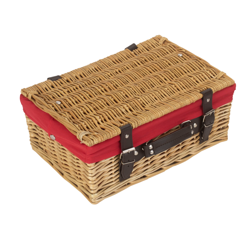14" Wicker Hamper With Red Lining | London Grocery