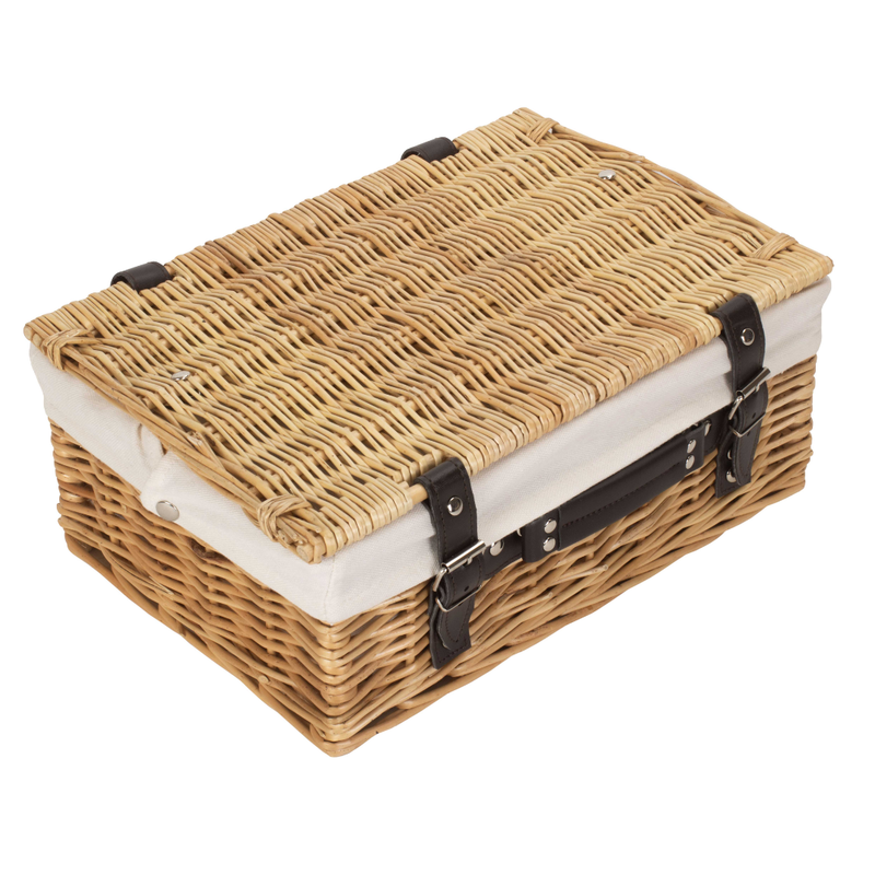 14" Wicker Hamper With White Lining | London Grocery