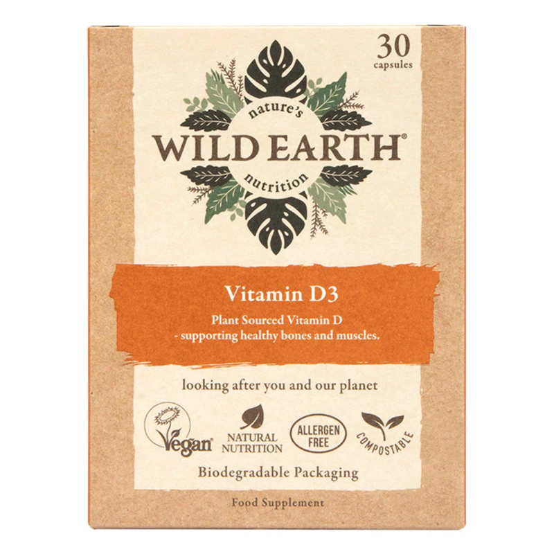 Wild Earth Vitamin D3 30 Capsules | London Grocery