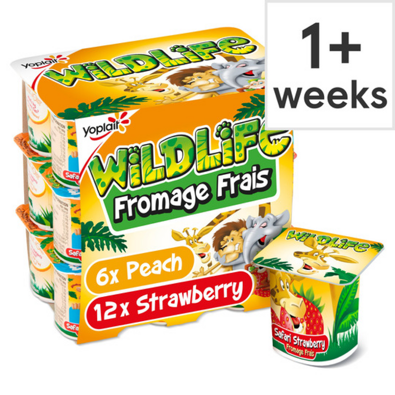 Wildlife Strawberry & Peach Fromage Frais 18X45g-London Grocery
