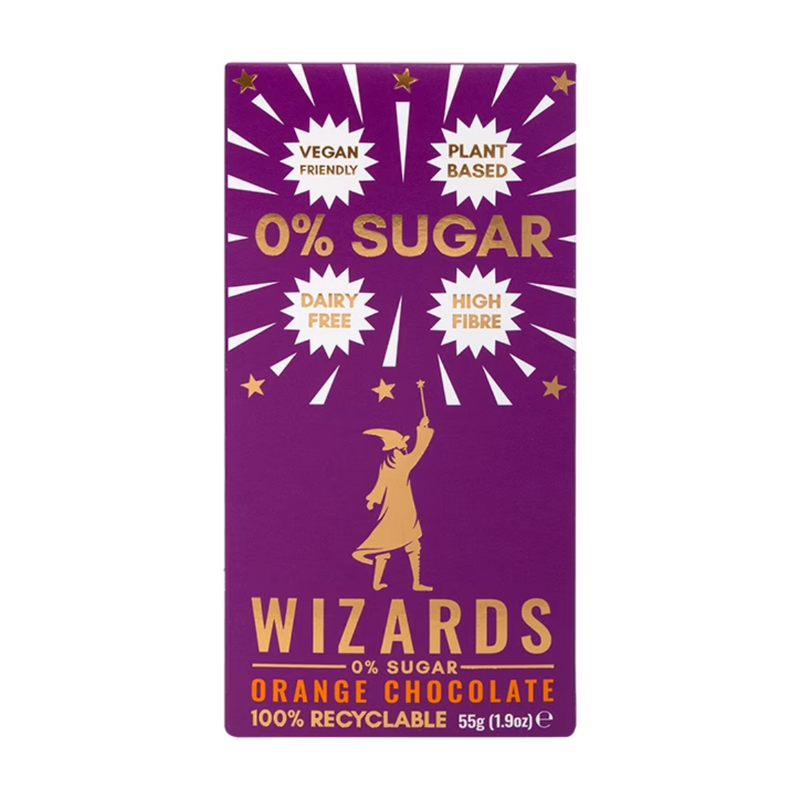 Wizards 0% Sugar Chocolate Orange 55g | London Grocery