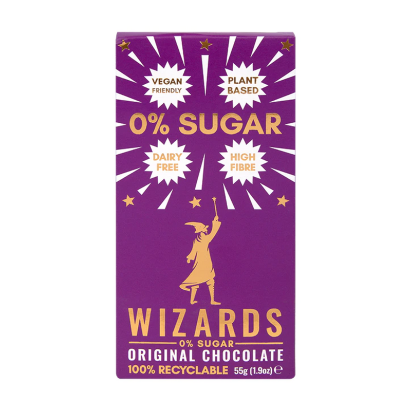 Wizards 0% Sugar Chocolate Original 55g | London Grocery