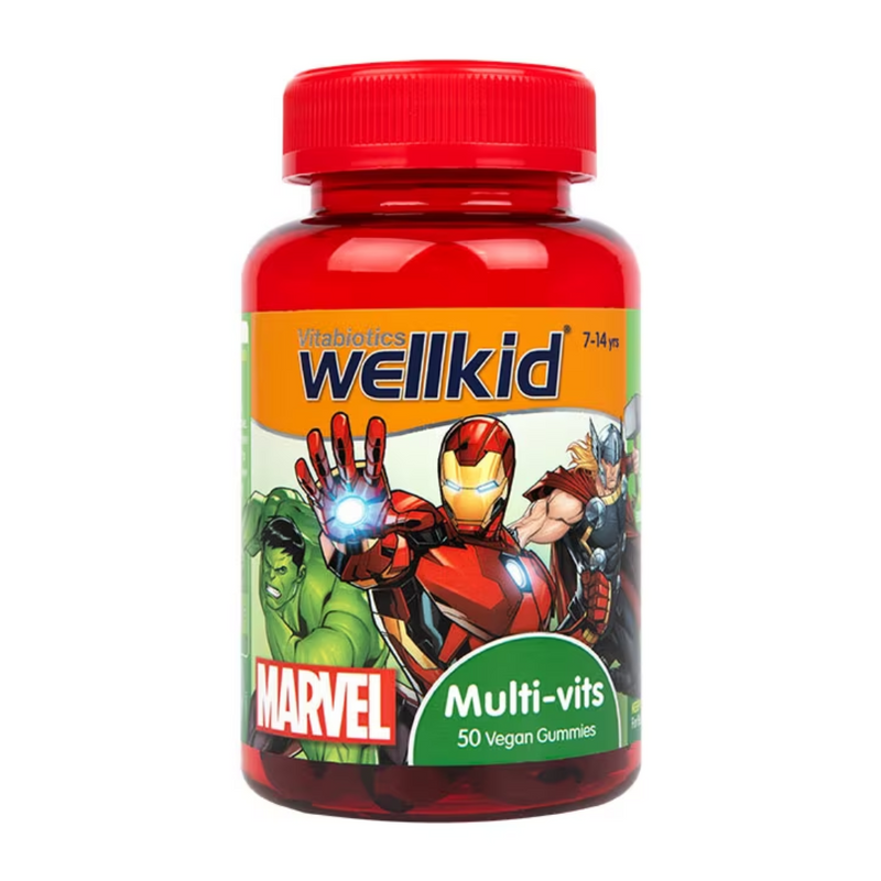 Vitabiotics Wellkid Marvel Multi-Vitamin 7-14 years 50 Vegan Soft Jellies | London Grocery