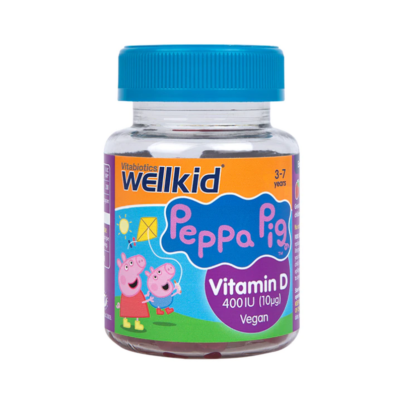 Vitabiotics Wellkid Peppa Pig Vitamin D Strawberry Flavour 400iu 30 Jellies | London Grocery