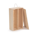 Two Bottle Sliding Lid Wooden Box | London Grocery