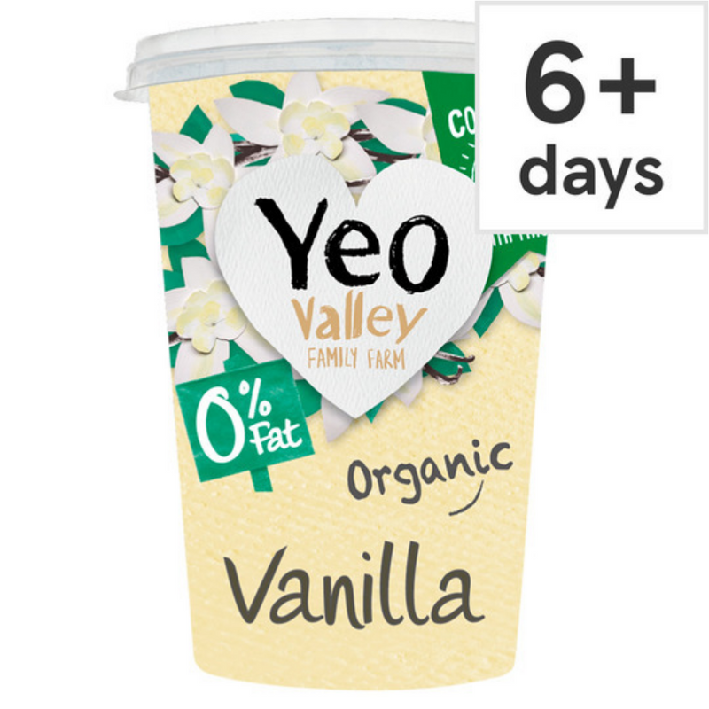 Yeo Valley 0% Fat Vanilla Yogurt 450G-London Grocery