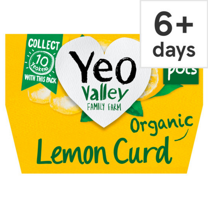 Yeo Valley Lemon Curd Yogurt 4X120g-London Grocery