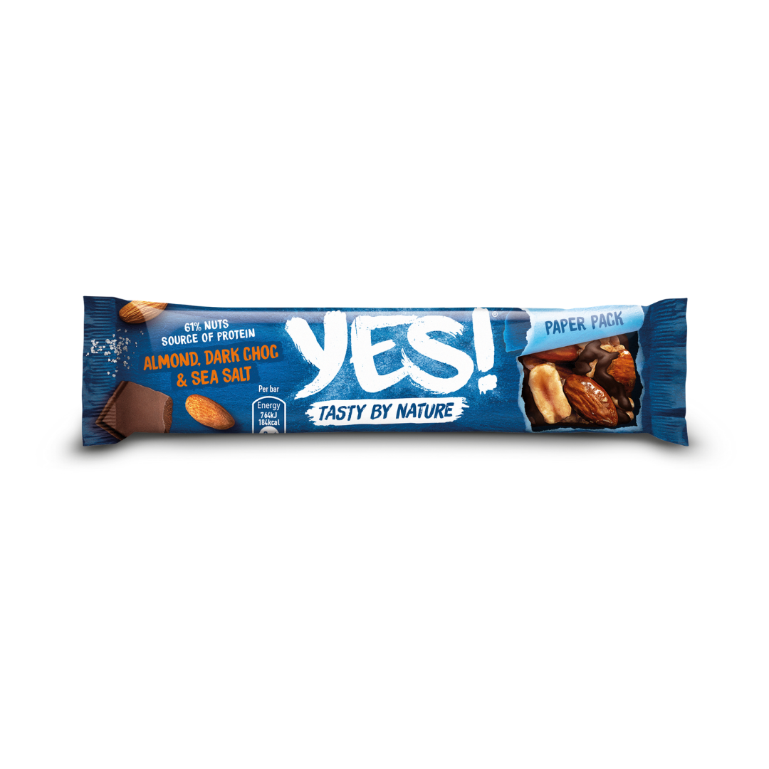 YES! Almond Dark Chocolate & Sea Salt Nut Snack Bar 35g | London Grocery